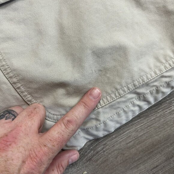 L.L. Bean Cream and Brown Military Field Jacket - Picture 10 of 11